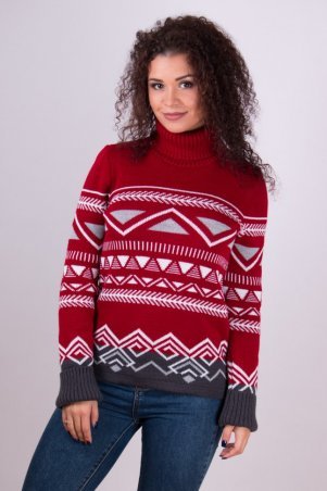 Guash: Теплый вязаный женский свитер «Слойка» 2042 - фото 1