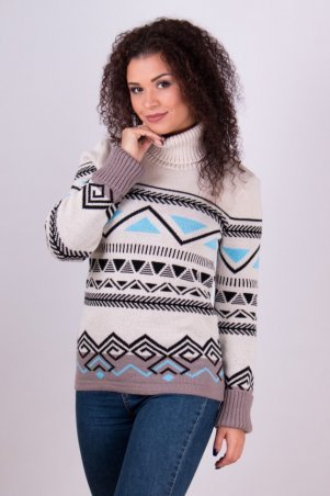 Guash: Теплый вязаный женский свитер «Слойка» 2048 - фото 1