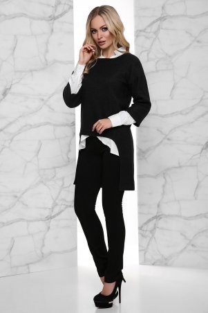 Jadone Fashion: Теплая туника Мелания черный - фото 1