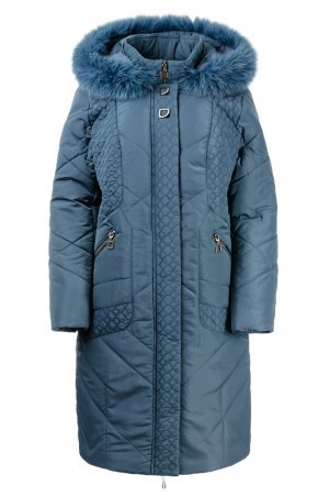 A.G.: Зимнее пальто "Люсия" 215 серый-голубой - фото 1