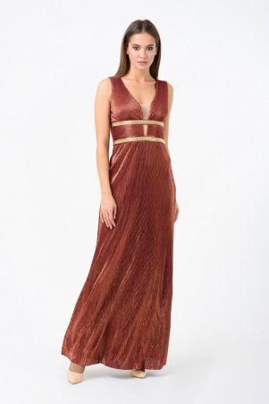 RicaMare: Вечернее платье из жатого трикотажа RM1910-18VP - фото 1