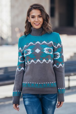 Guash: Теплый вязаный женский свитер «Стрелки» 2027 - фото 1