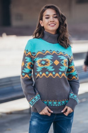 Guash: Теплый вязаный женский свитер «Стрелки» 2028 - фото 1