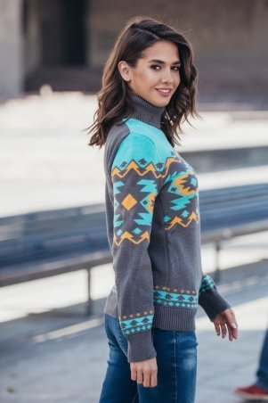 Guash: Теплый вязаный женский свитер «Стрелки» 2028 - фото 2
