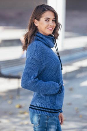 Guash: Теплый вязаный свитер с карманом Кенгуру 2064 - фото 3