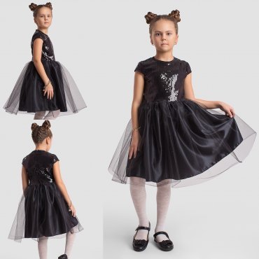 Modna Anka: Детское платье 112142 черный 112142 - фото 4