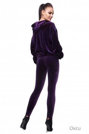 Angel PROVOCATION: Костюм свитшот+брюки ОКСИ фиолетовый - фото 1