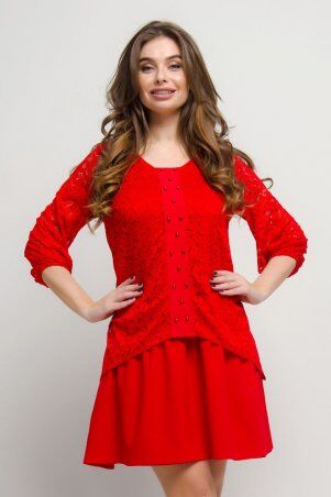 First Land Fashion: Платье Дарел красное МПД 1703 - фото 1