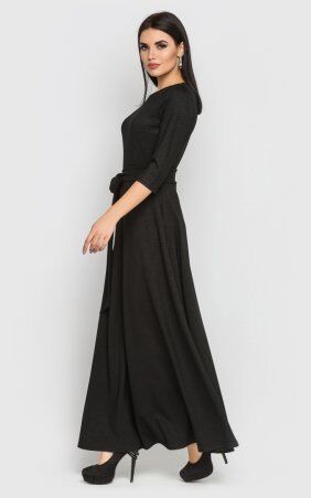 Santali: Вечернее платье в пол (черное) 3867 - фото 2