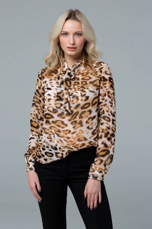 Zefir: Шифоновая блуза LEON коричневая - фото 3