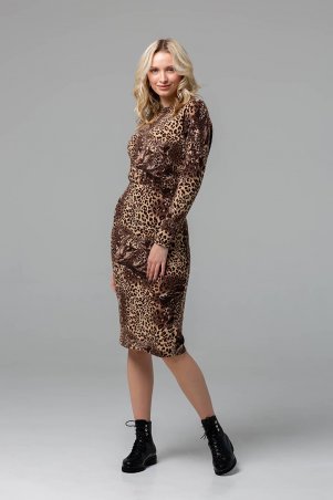 Zefir: Платье миди из ангоры RITA коричневое - фото 3