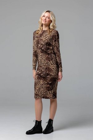 Zefir: Платье миди из ангоры RITA коричневое - фото 4