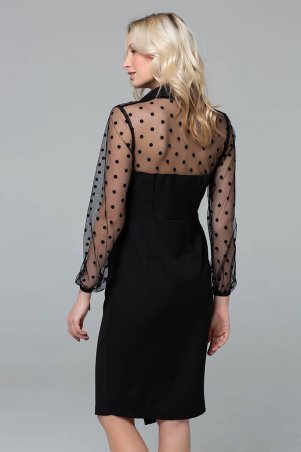 Zefir: Платье с верхом из сетки TORN черное - фото 3