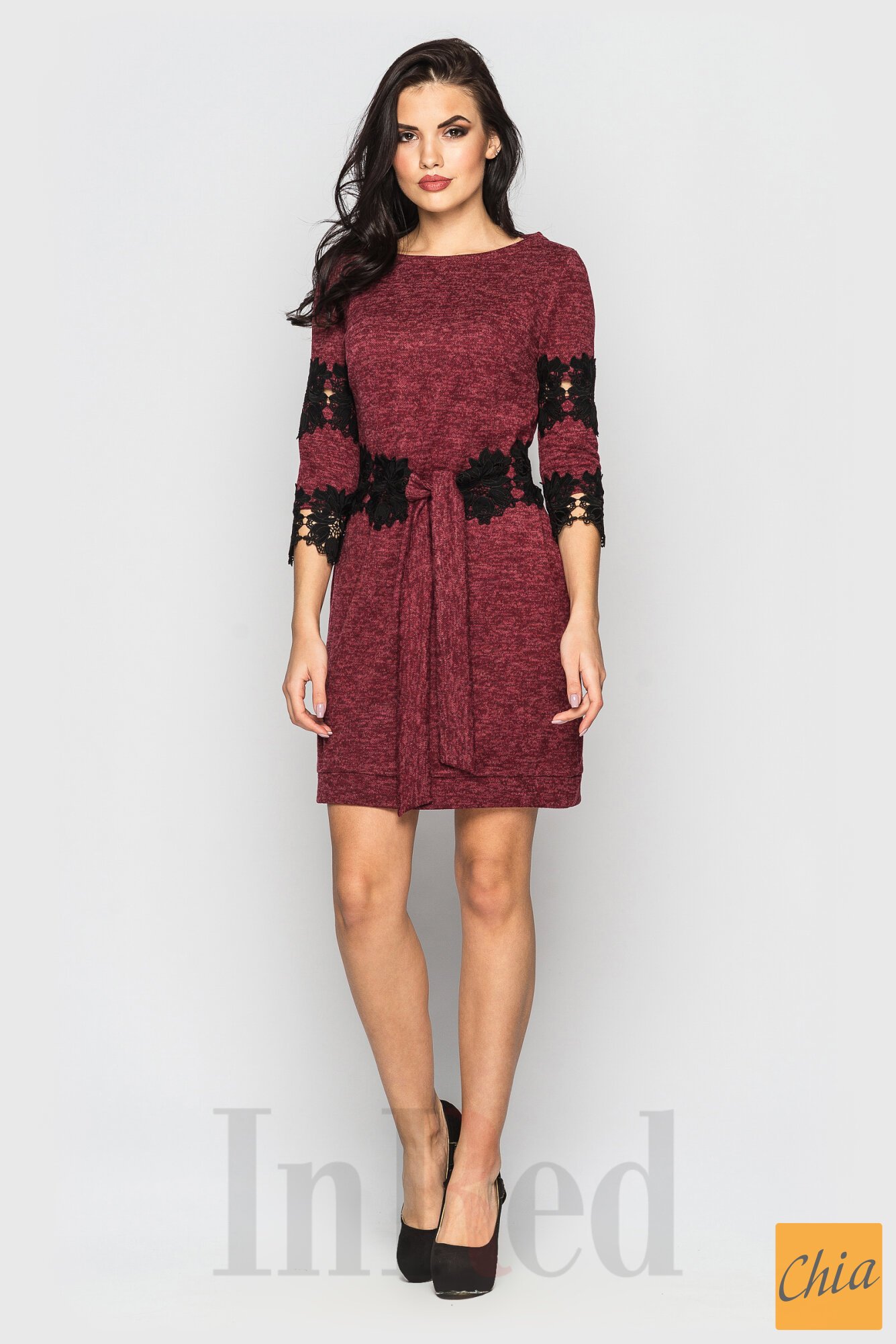 Платье "EMILIA" бордовое