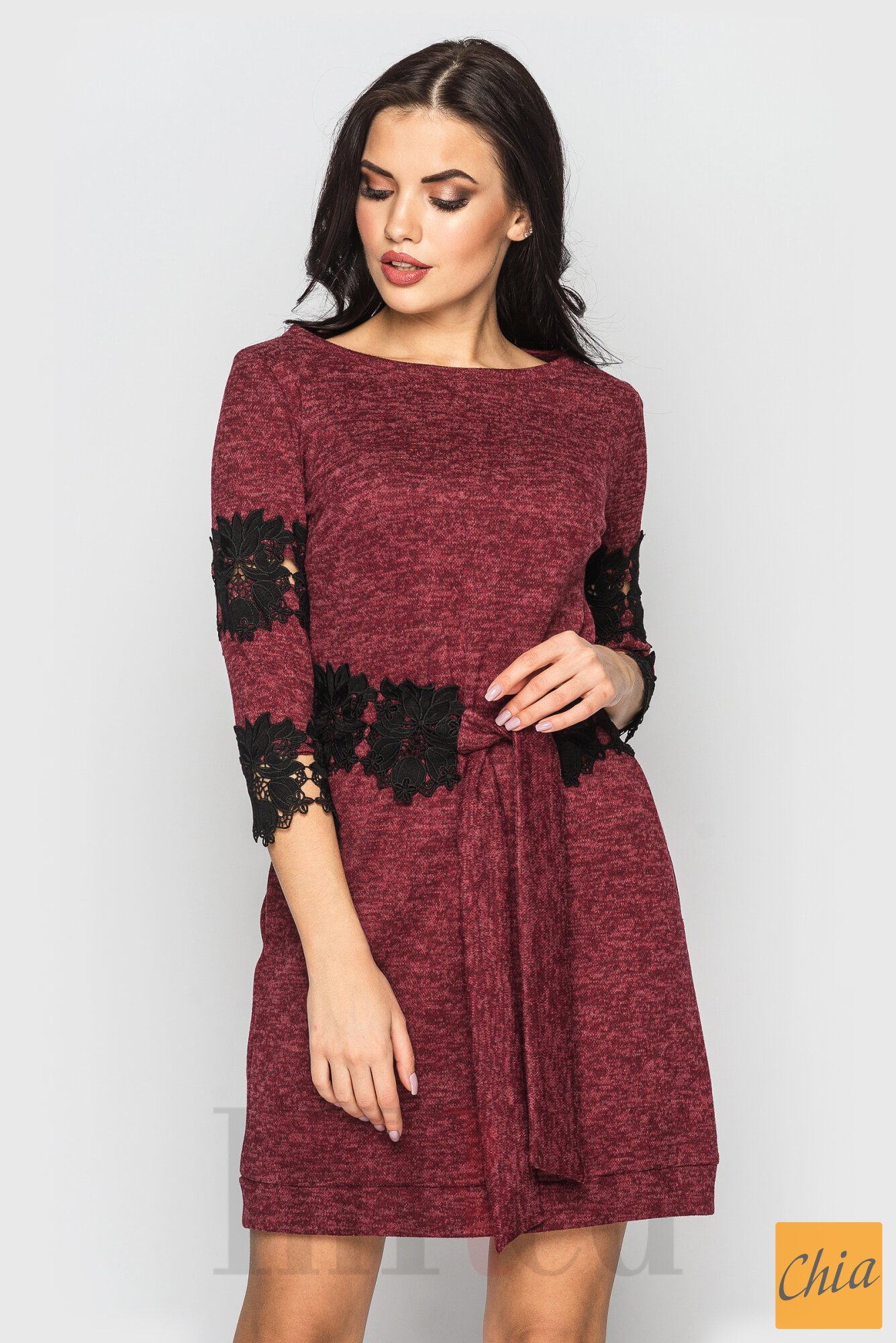 Платье "EMILIA" бордовое