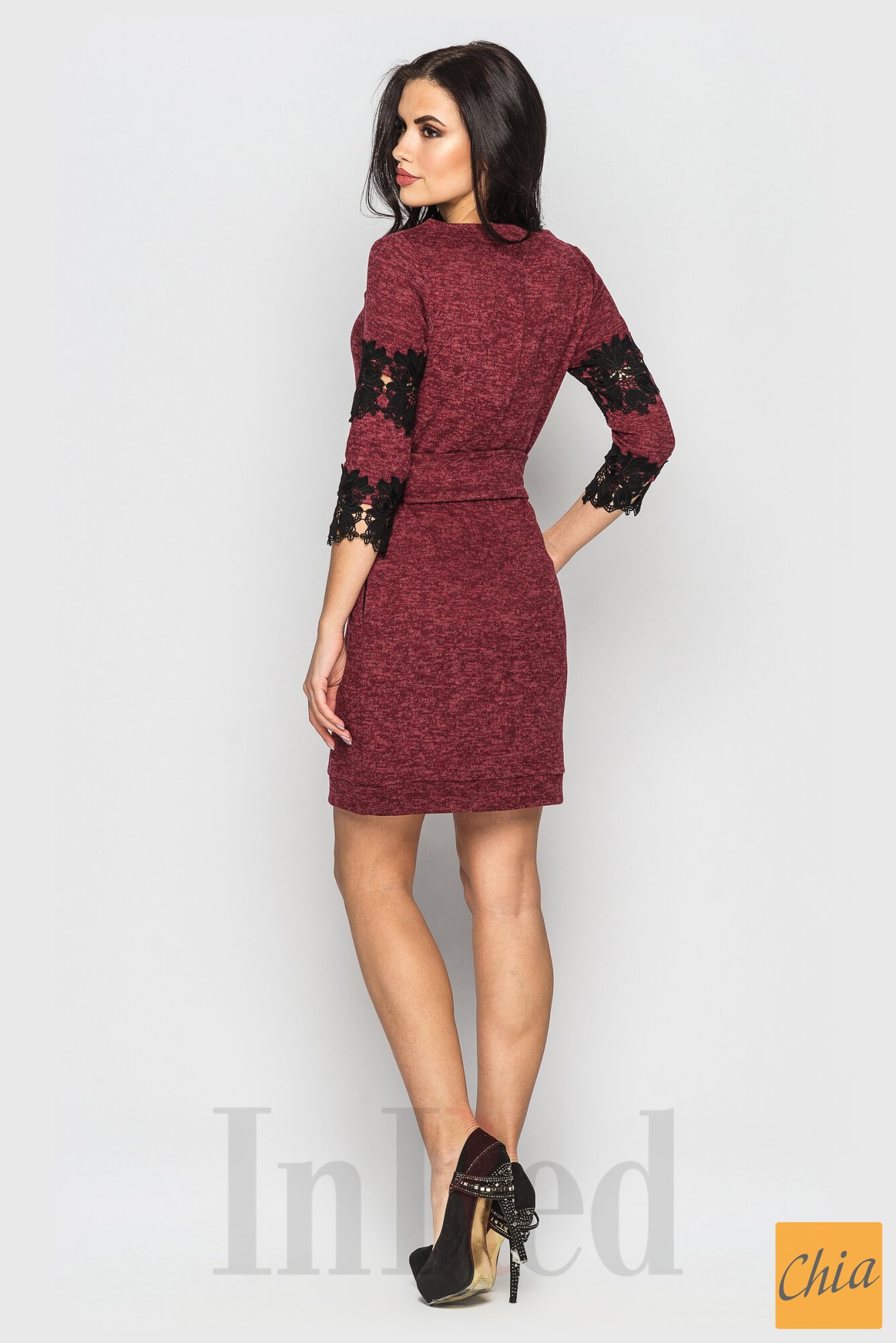 Платье "EMILIA" бордовое