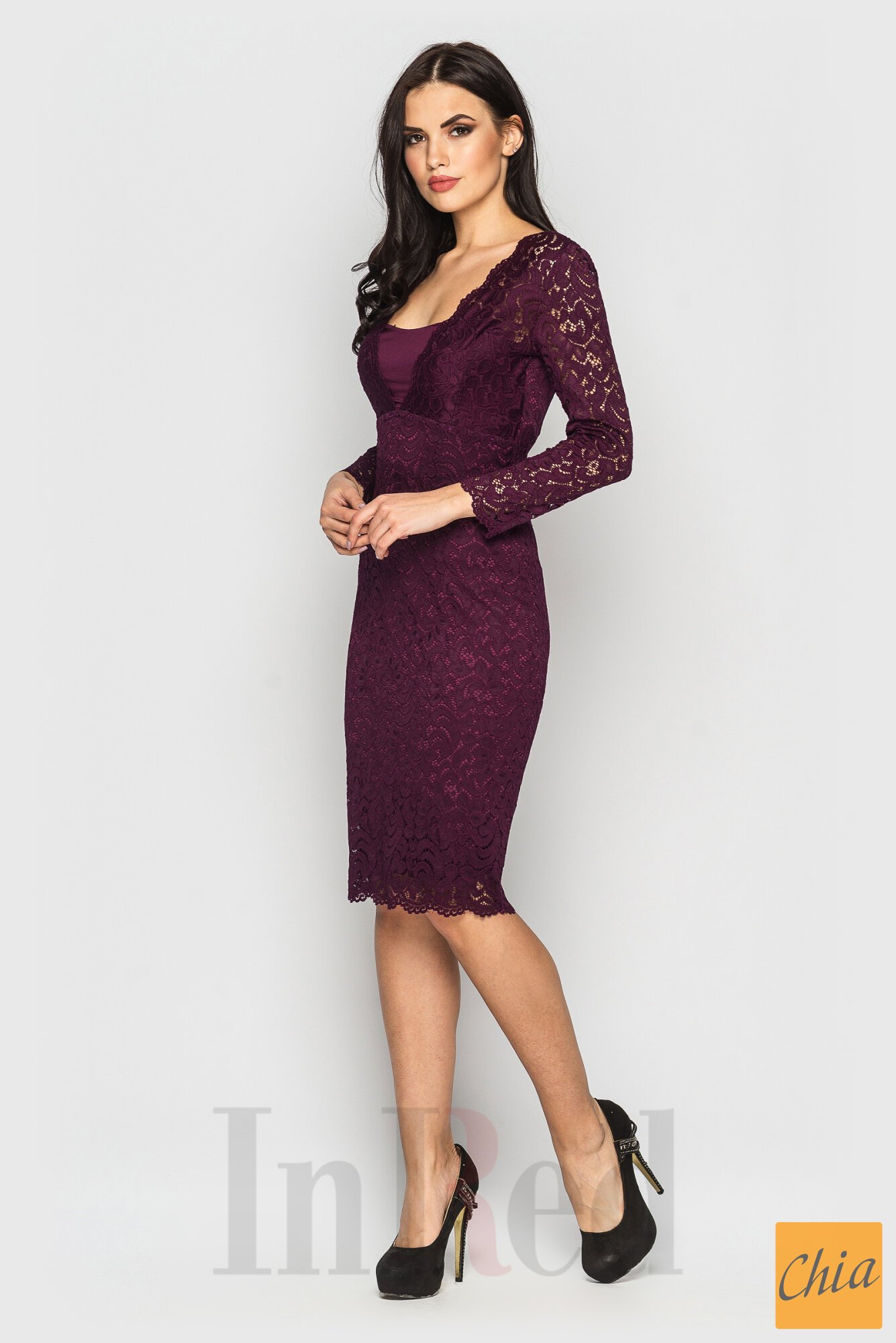 Платье "KATRIN" марсала