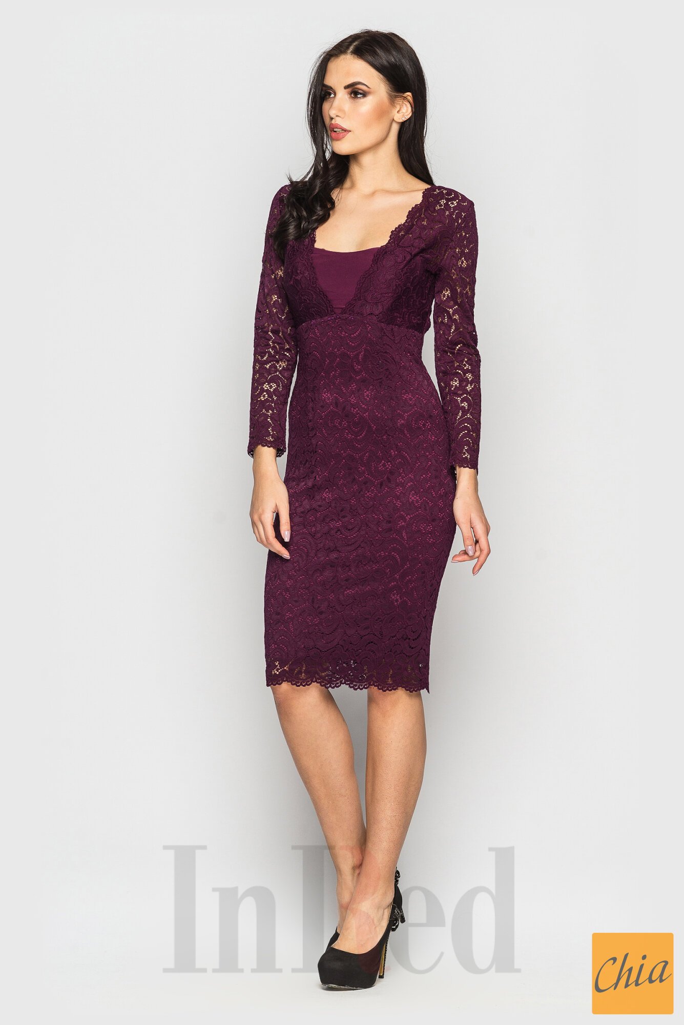 Платье "KATRIN" марсала