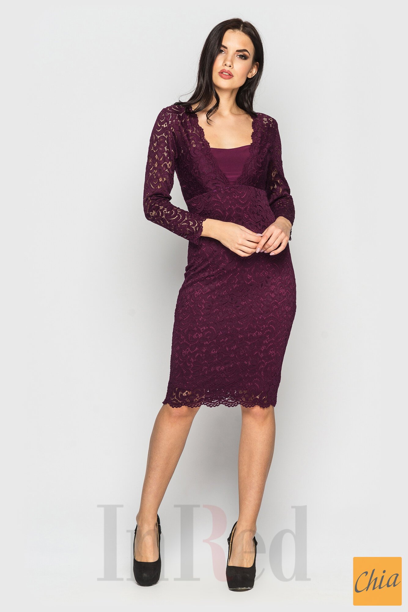 Платье "KATRIN" марсала