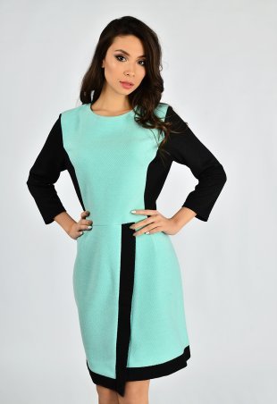 LiPar: Платье с асимметричной полочкой Мята Батал 658 мятa - фото 1