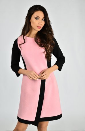 LiPar: Платье с асимметричной полочкой Розовое 658 розовый - фото 1