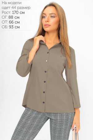 LiPar: Рубашка с асимметричной спинкой Бежевая 2107 бежевый - фото 1