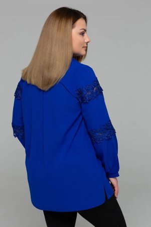 Tatiana: Нарядная блуза с кружевом АНДРЕА электрик - фото 4