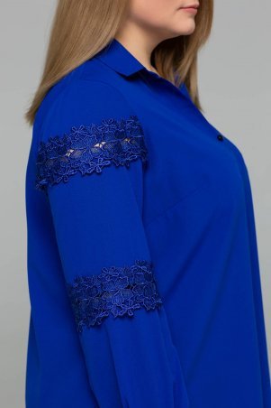 Tatiana: Нарядная блуза с кружевом АНДРЕА электрик - фото 5
