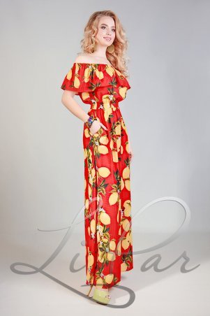 LiPar: Летнее Платье из штапеля Красное 678 красный - фото 1