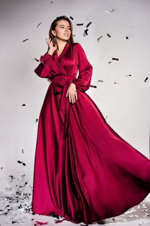 Jadone Fashion: Платье Shine винный - фото 1