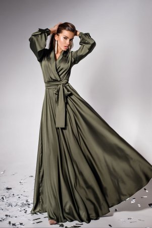 Jadone Fashion: Платье Shine хаки - фото 1