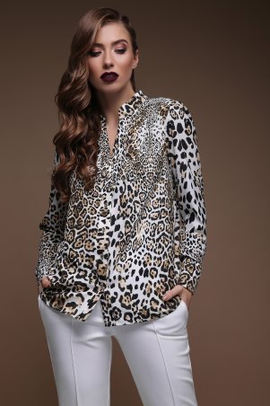 Glem: Блуза Леопард  Эльвира д/р - фото 1