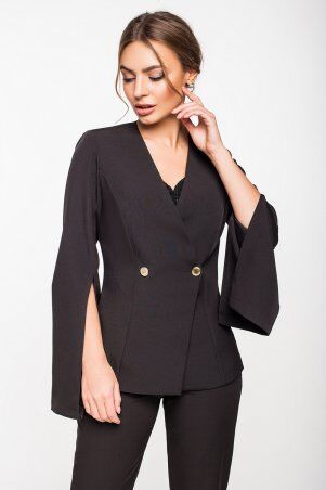 Itelle: Жакет черного цвета с разрезами на рукавах 7054 - фото 1