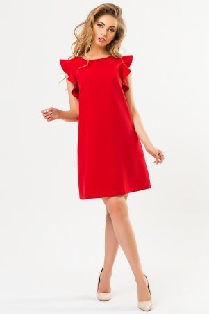 Garda: Красное Платье С Воланами На Плечах 300403 - фото 1