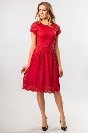 Garda: Красное Платье С Гипюром 300318 - фото 1