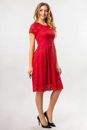Garda: Красное Платье С Гипюром 300318 - фото 2