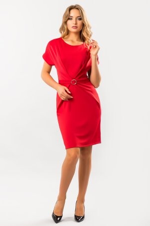 Garda: Красное Платье С Пряжкой 300247 - фото 2