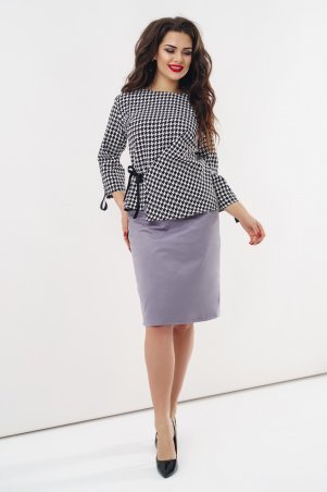 New Style: Костюм (юбка и блуза) 1336_серый - фото 1