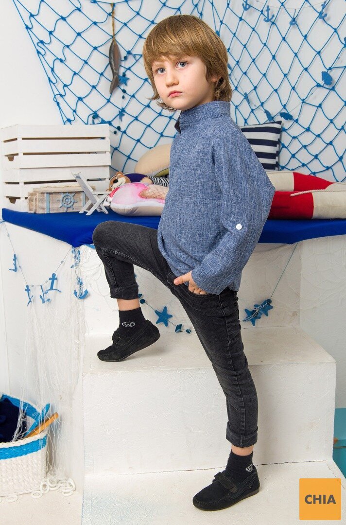 Рубашка Мартин синяя(джинс) Мартин