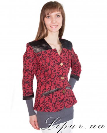 LiPar: Женский пиджак Красный Батал 1006 красный - фото 1