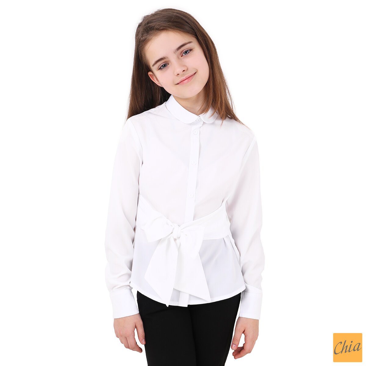 Блуза Adelina (белый бант)