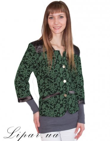 LiPar: Женский пиджак Зелёный 1006 зеленый - фото 1
