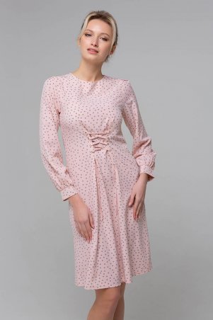 Zefir: Платье со шнуровкой на талии KLEO розовое - фото 4