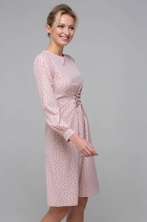 Zefir: Платье со шнуровкой на талии KLEO розовое - фото 5