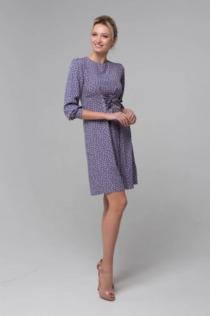 Zefir: Платье со шнуровкой на талии KLEO фиолетовое - фото 5