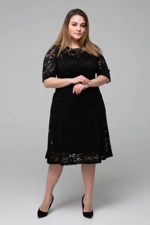 Tatiana: Гипюровое платье с чехлом ИВОНА черное - фото 2
