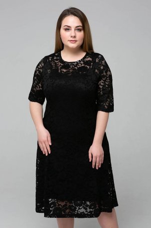 Tatiana: Гипюровое платье с чехлом ИВОНА черное - фото 3
