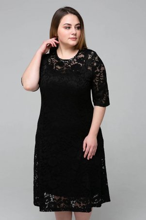 Tatiana: Гипюровое платье с чехлом ИВОНА черное - фото 4