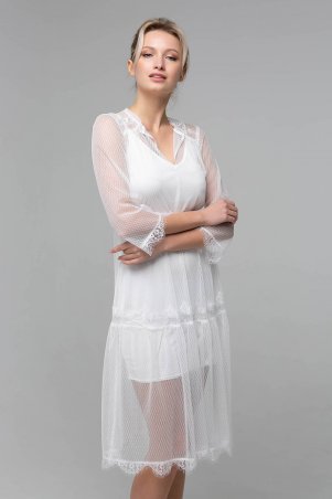 Zefir: Платье из сетки RONA белое - фото 6