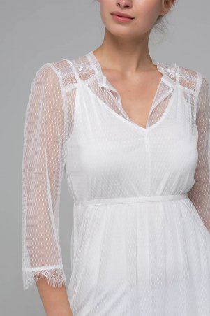 Zefir: Платье из сетки RONA белое - фото 7